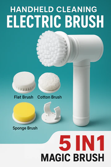 5-in-1 Electric Magic Cleaning Brush, Multifunctional Electric Spin Scrubber