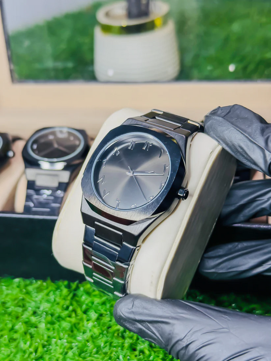 Stainless Steel Arabic Aura Watch