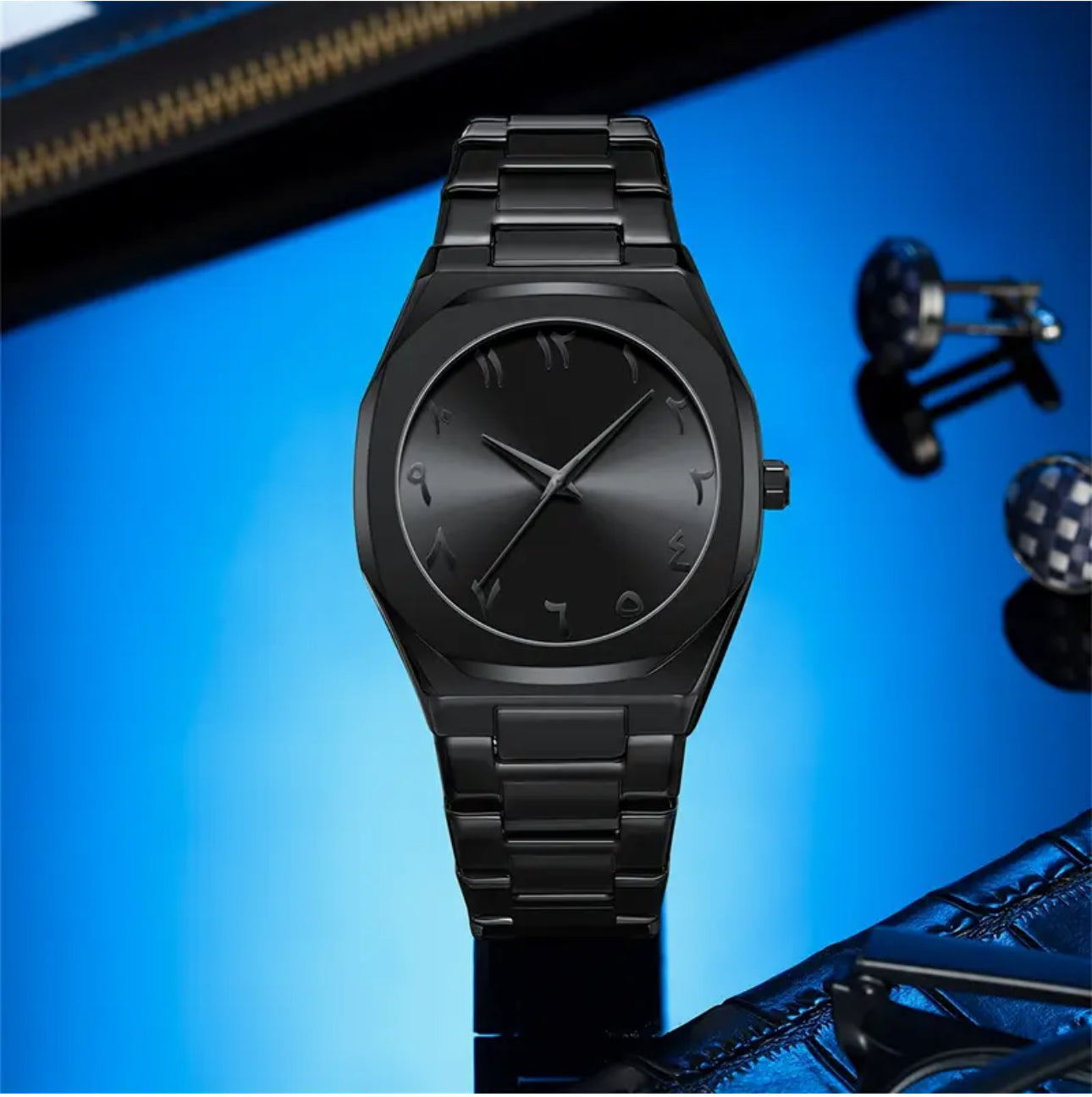 Stainless Steel Arabic Aura Watch