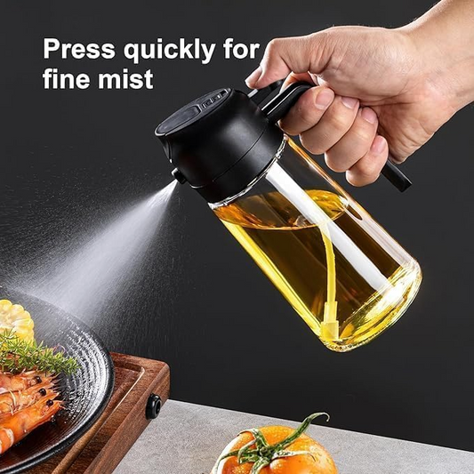 2 in 1 Glass Oil Dispenser and Spray Bottle