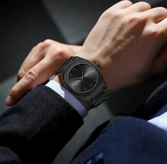 Stainless Steel Arabic Aura Watch