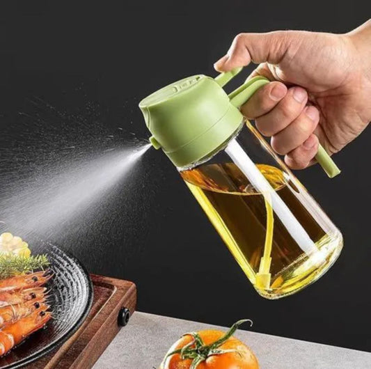 2 in 1 Glass Oil Dispenser and Spray Bottle