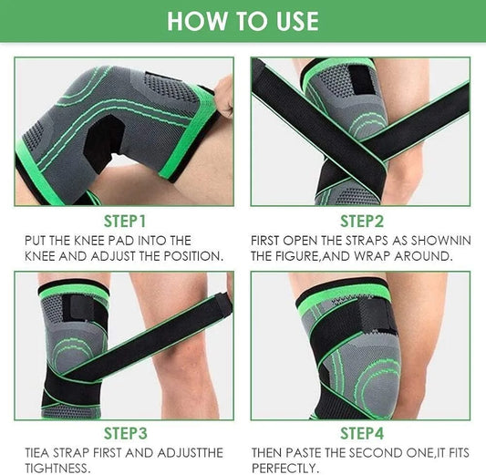 Pack of 2 – Adjustable 3D Knee Support Bands for Both Legs | Pain Relief & Injury Protection