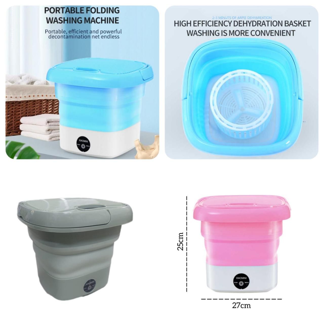 Foldable Mini Washing Machine With Dryer