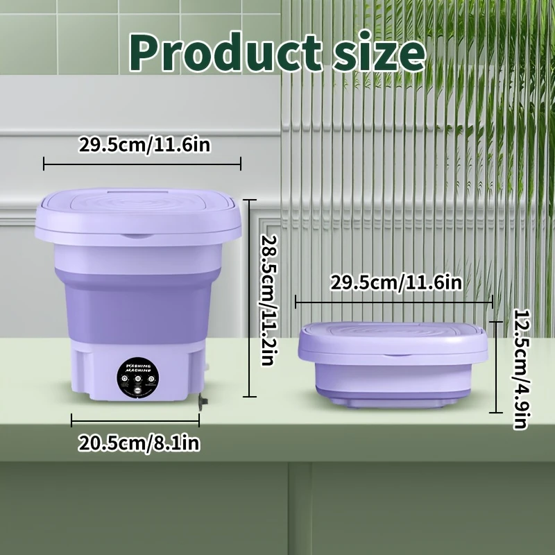 Foldable Mini Washing Machine With Dryer